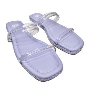 Nordstrom BP Viola Lilac Braided Flat Slide Sandals Size 11